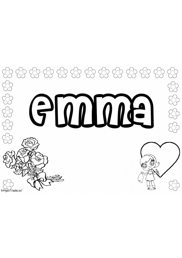Ilmainen tulostettava Emma värityskuva