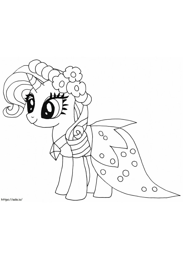 Princess Rarity coloring page