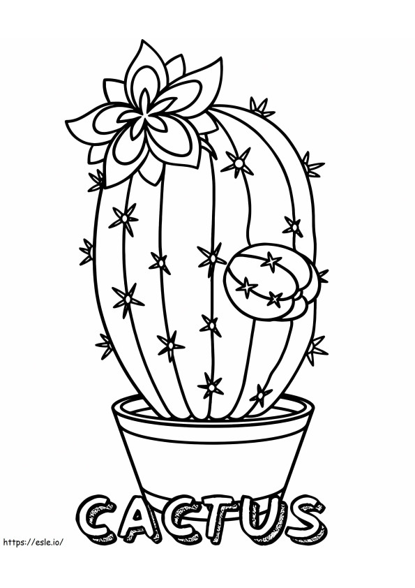 Coloriage Cactus de base à imprimer dessin