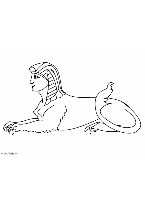 Coloriage Sphinx gratuit à imprimer dessin