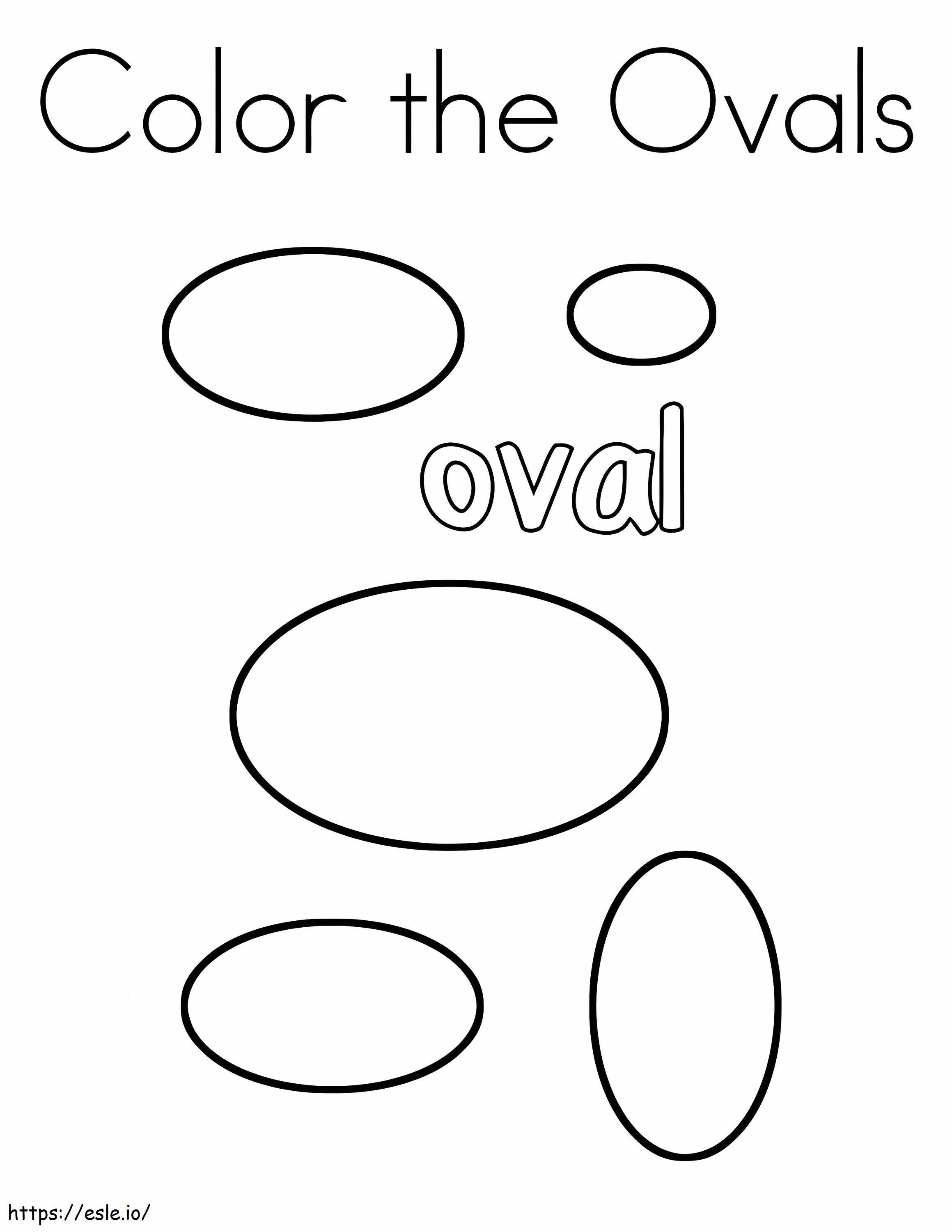 Forma oval para colorear