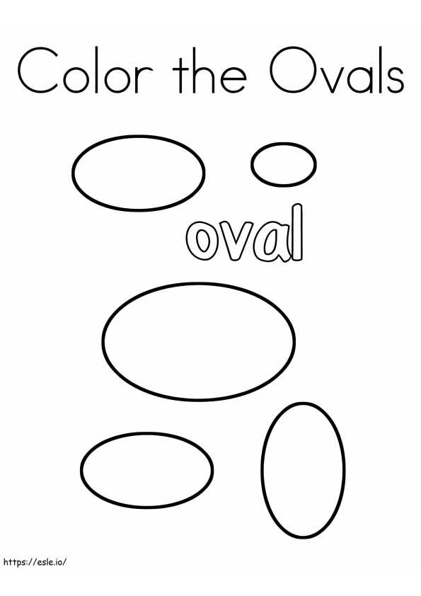 Forma oval para colorir