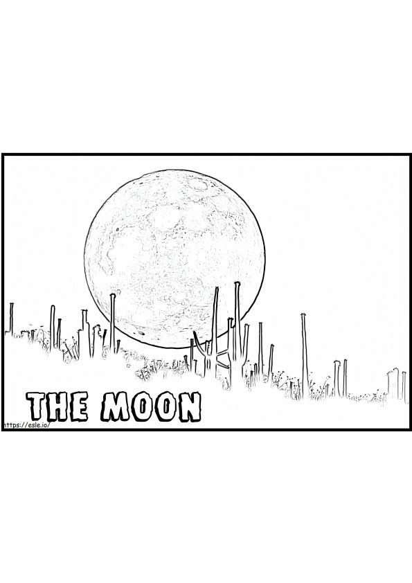 De Maan 2 kleurplaat
