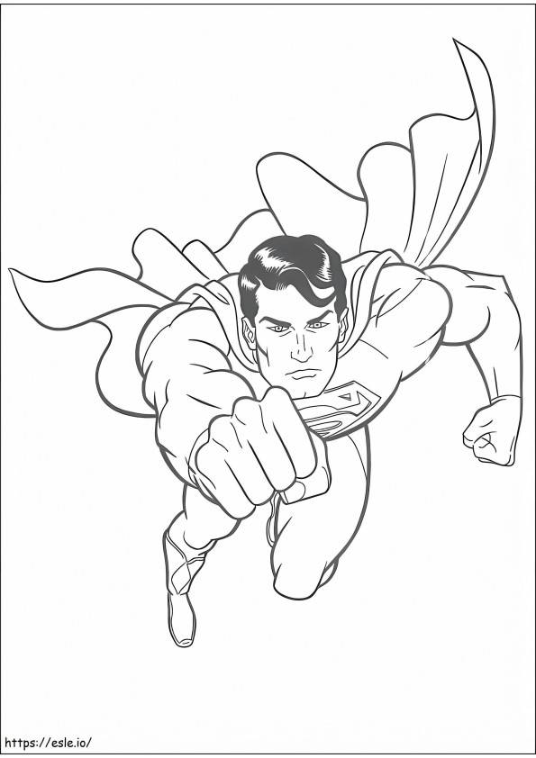 Coloriage Beau Superman à imprimer dessin