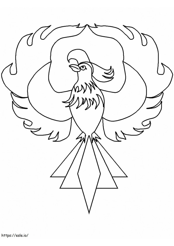 Funny Phoenix coloring page