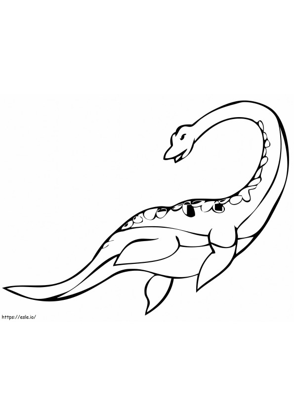 Coloriage Plésiosaure Sauropsida à imprimer dessin