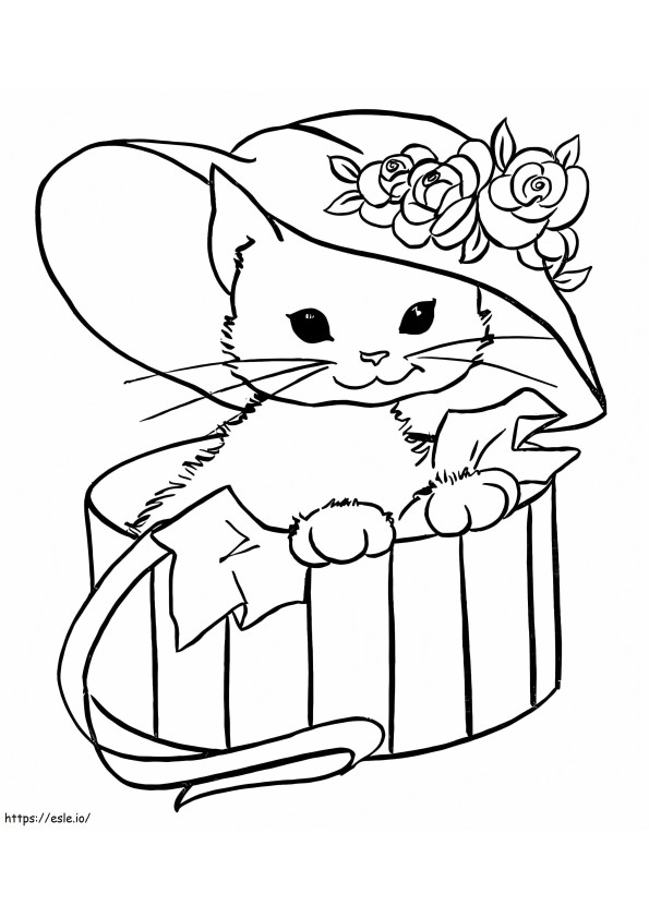 For Girls Cats Kitten coloring page