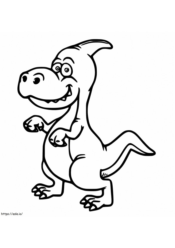 Coloriage Parasaurolophus de dessin animé à imprimer dessin