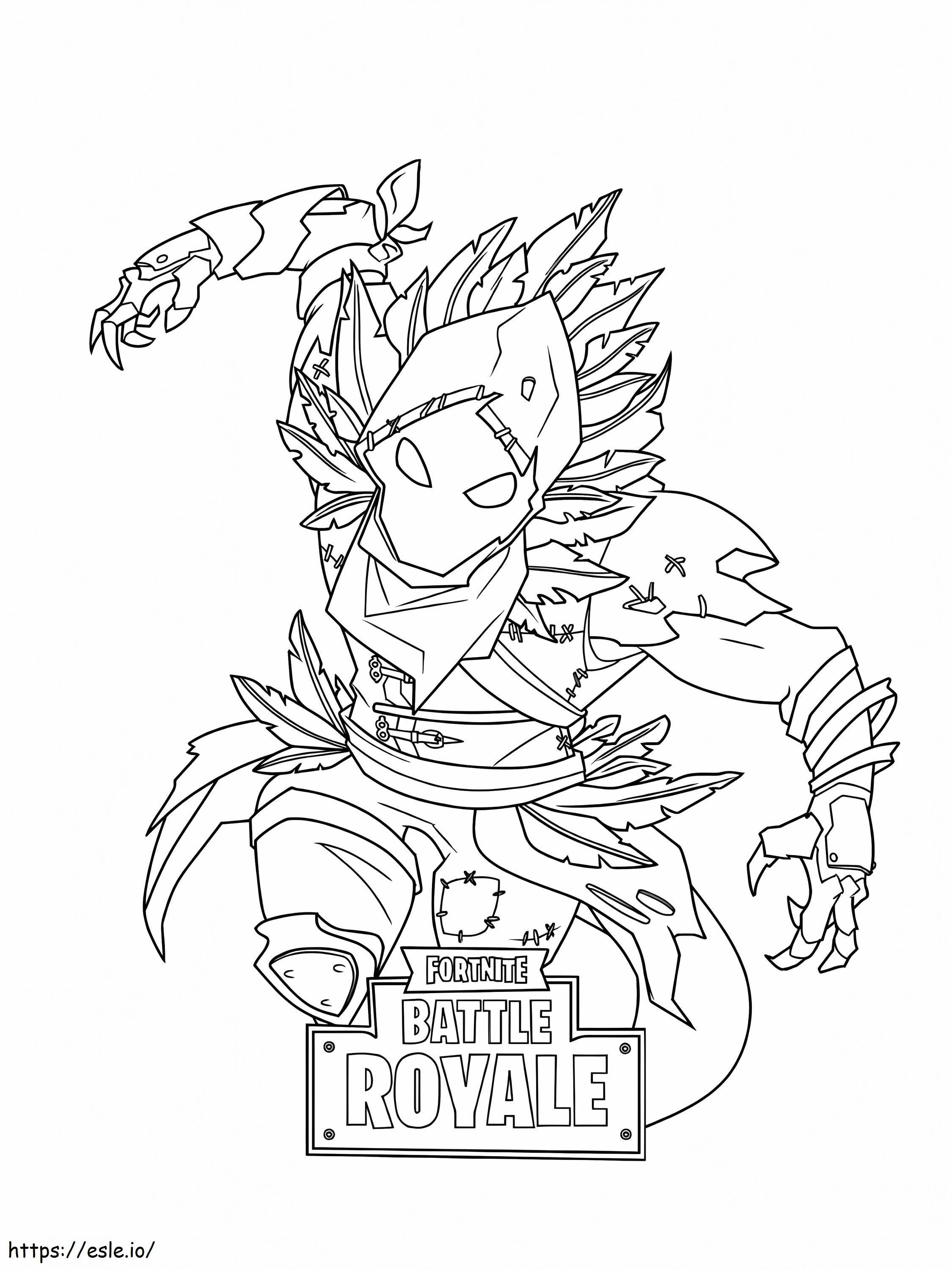 Raven Fortnite 768X1024 coloring page