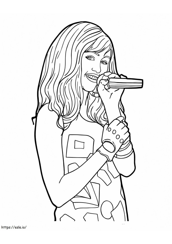 Hannah Montana Is Singing coloring page