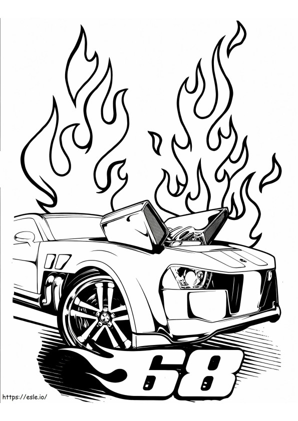 Hot Wheels 4 coloring page