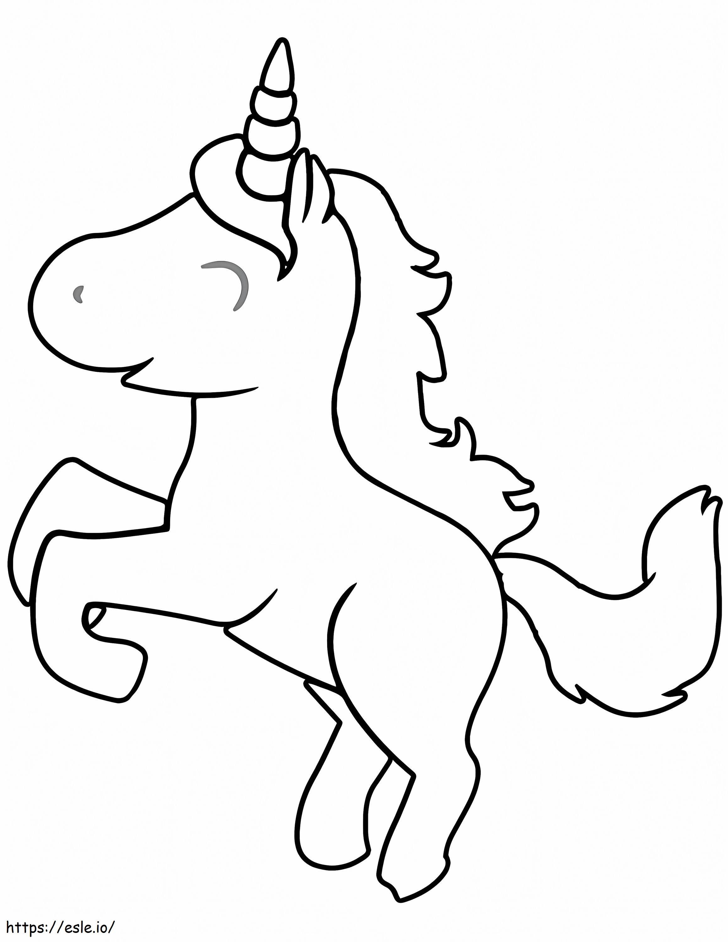 Bellissimo unicorno 4 da colorare