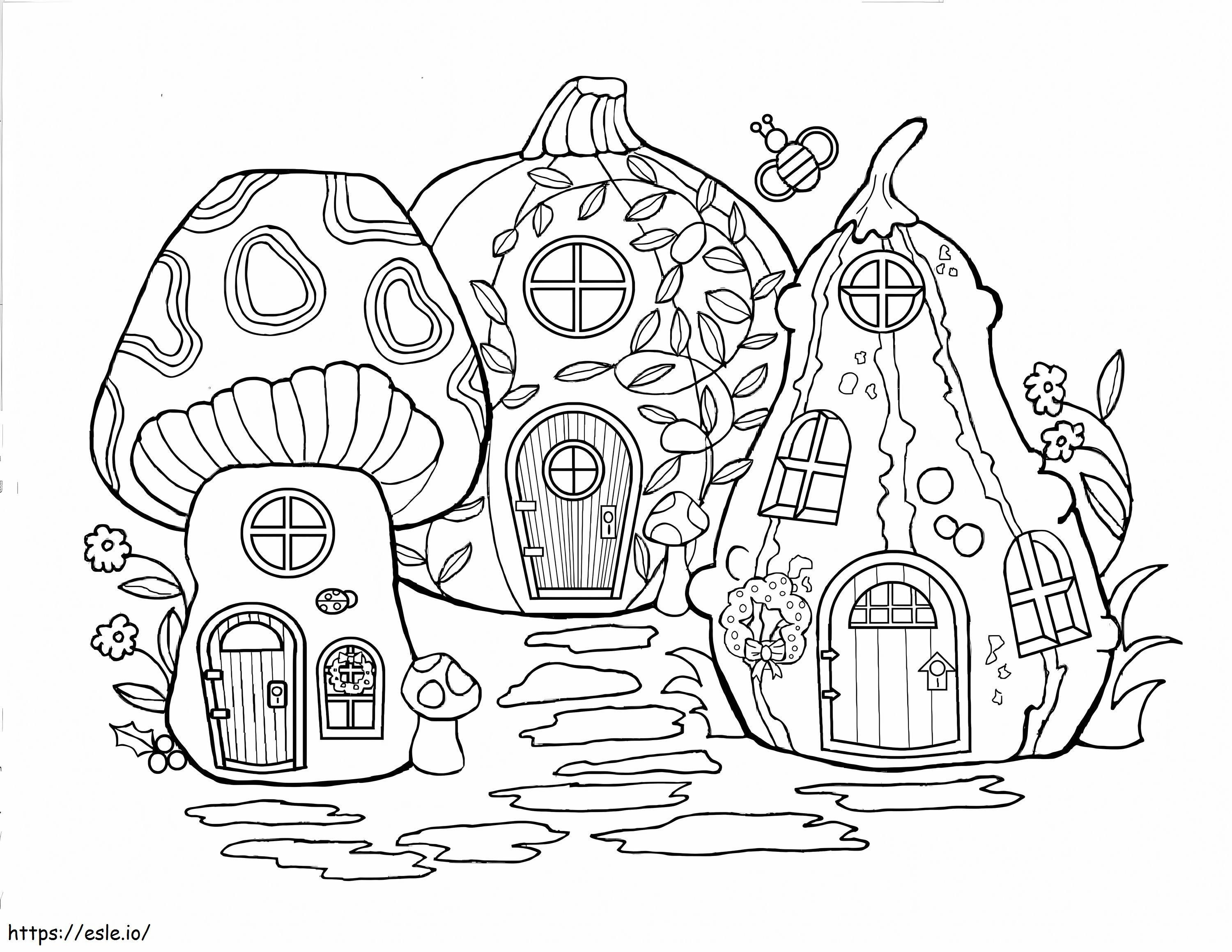 Big Fairy House coloring page