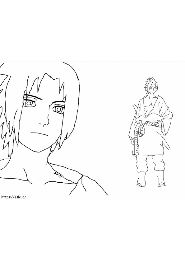 Amazing Sasuke coloring page