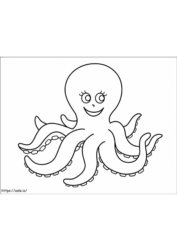 Funny Octopus coloring page