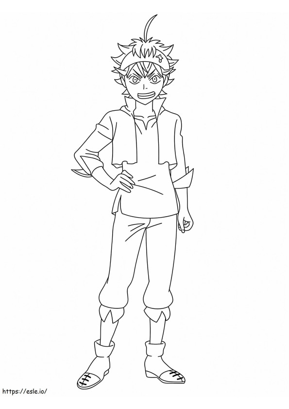 Asta Black Clover coloring page
