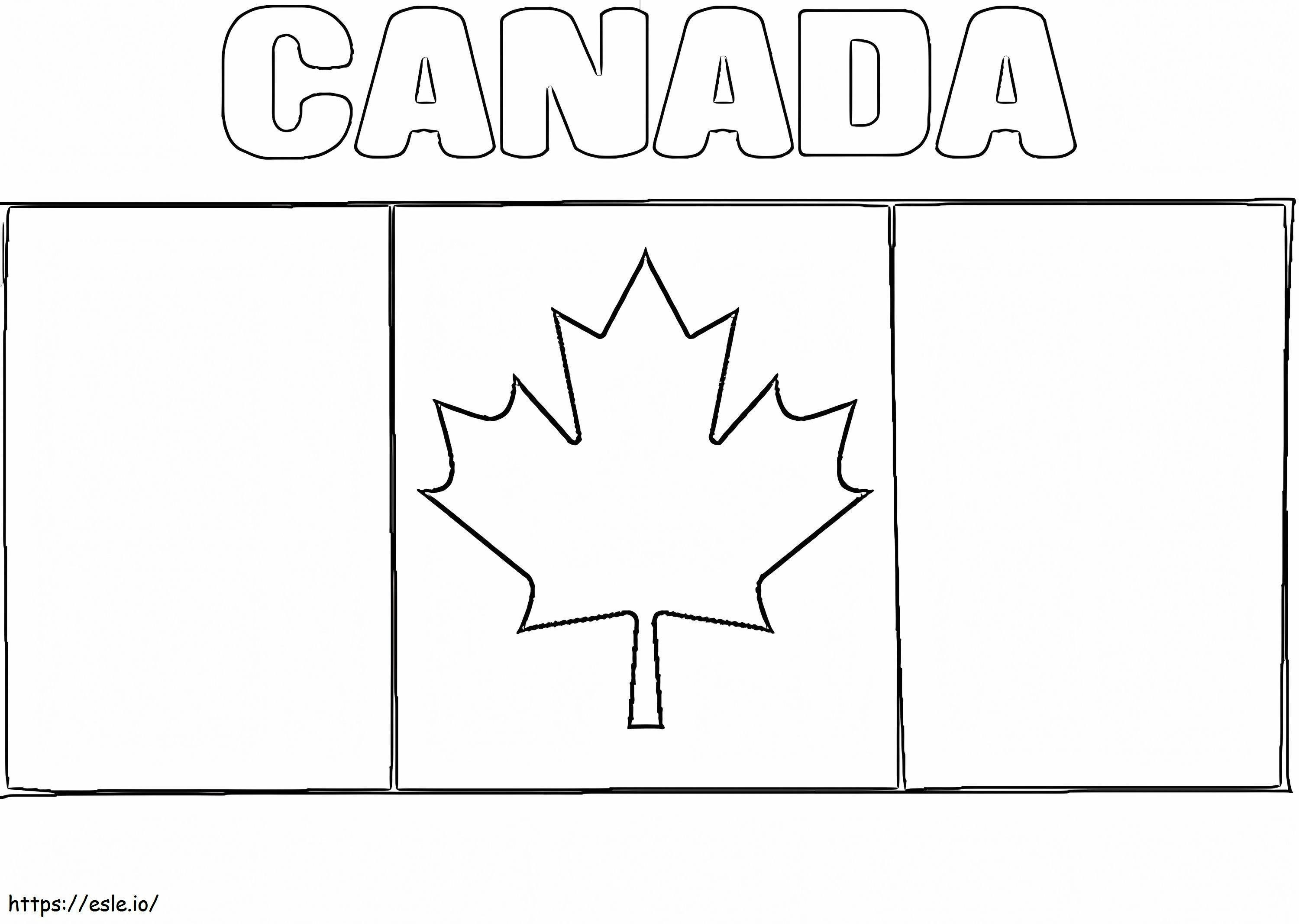 Kanadai zászló 4 kifestő