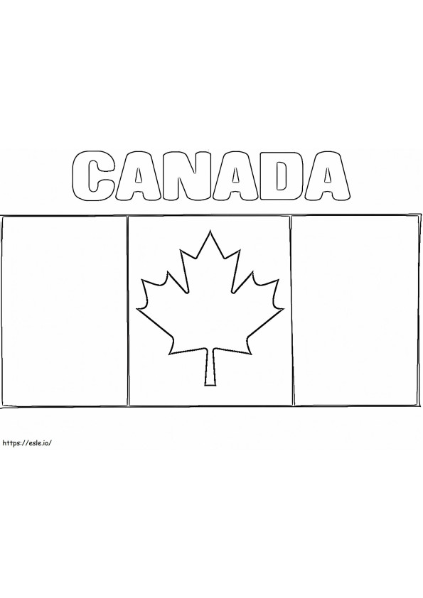 Canadian Flag 4 coloring page