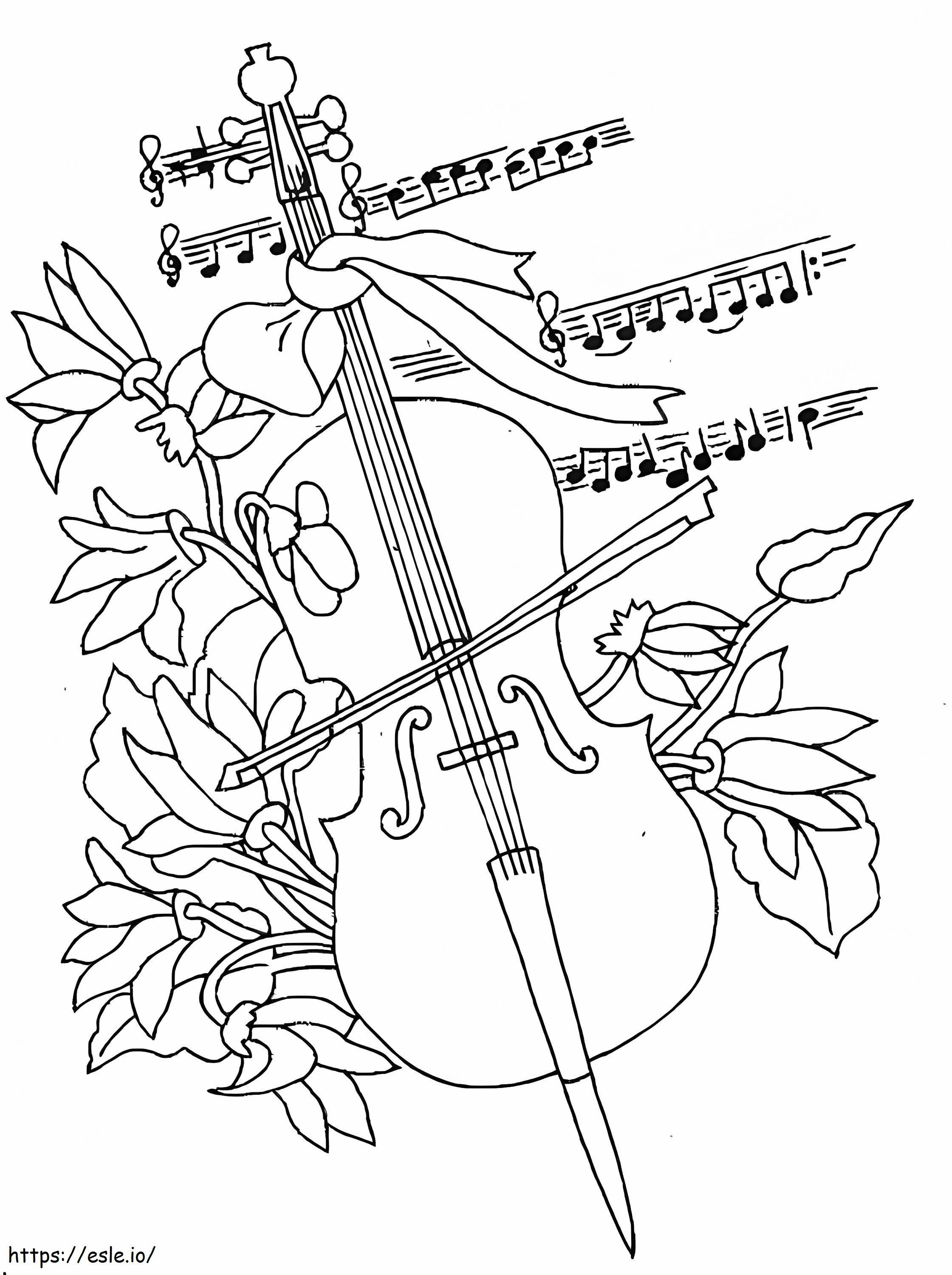 Violoncel 1 de colorat