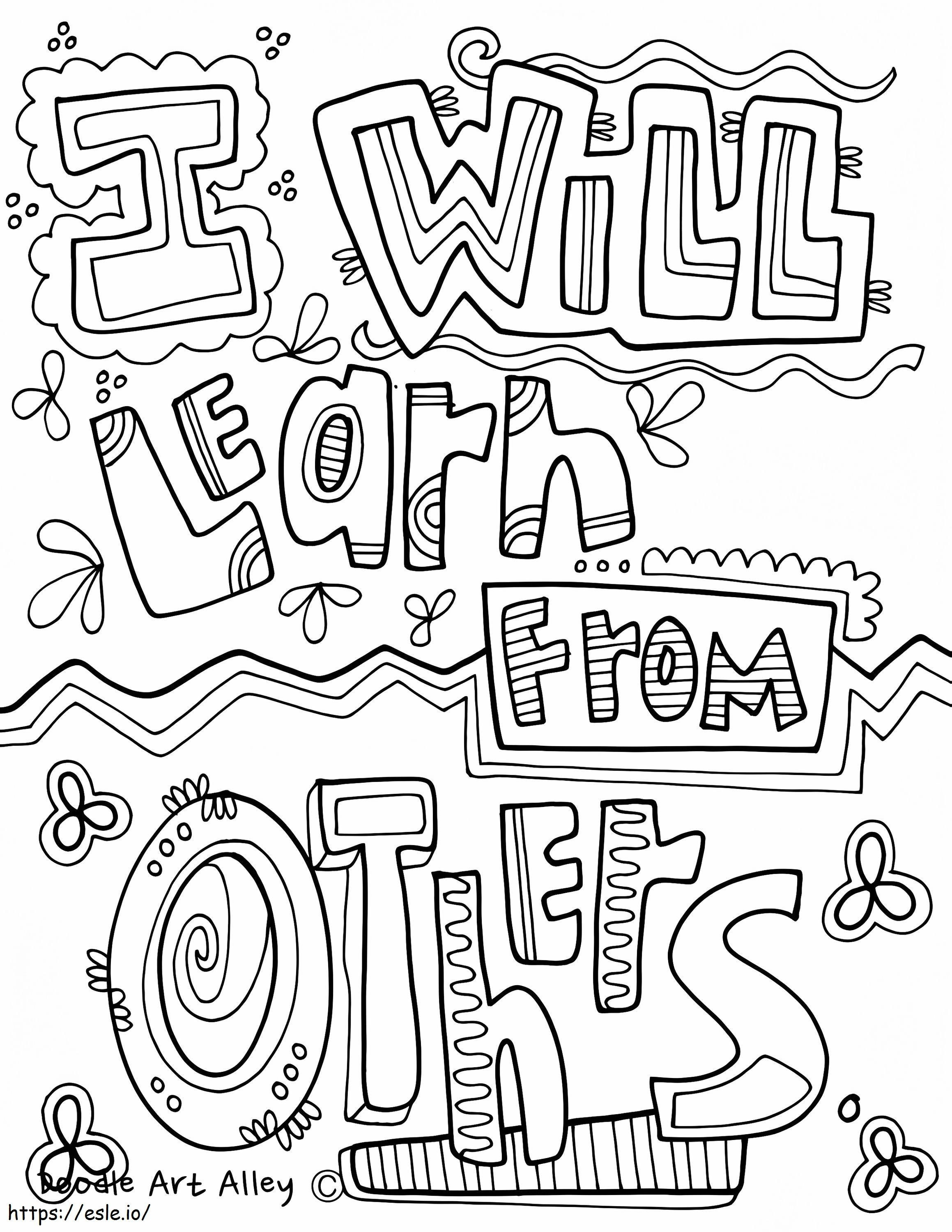 Learn From Others coloring page