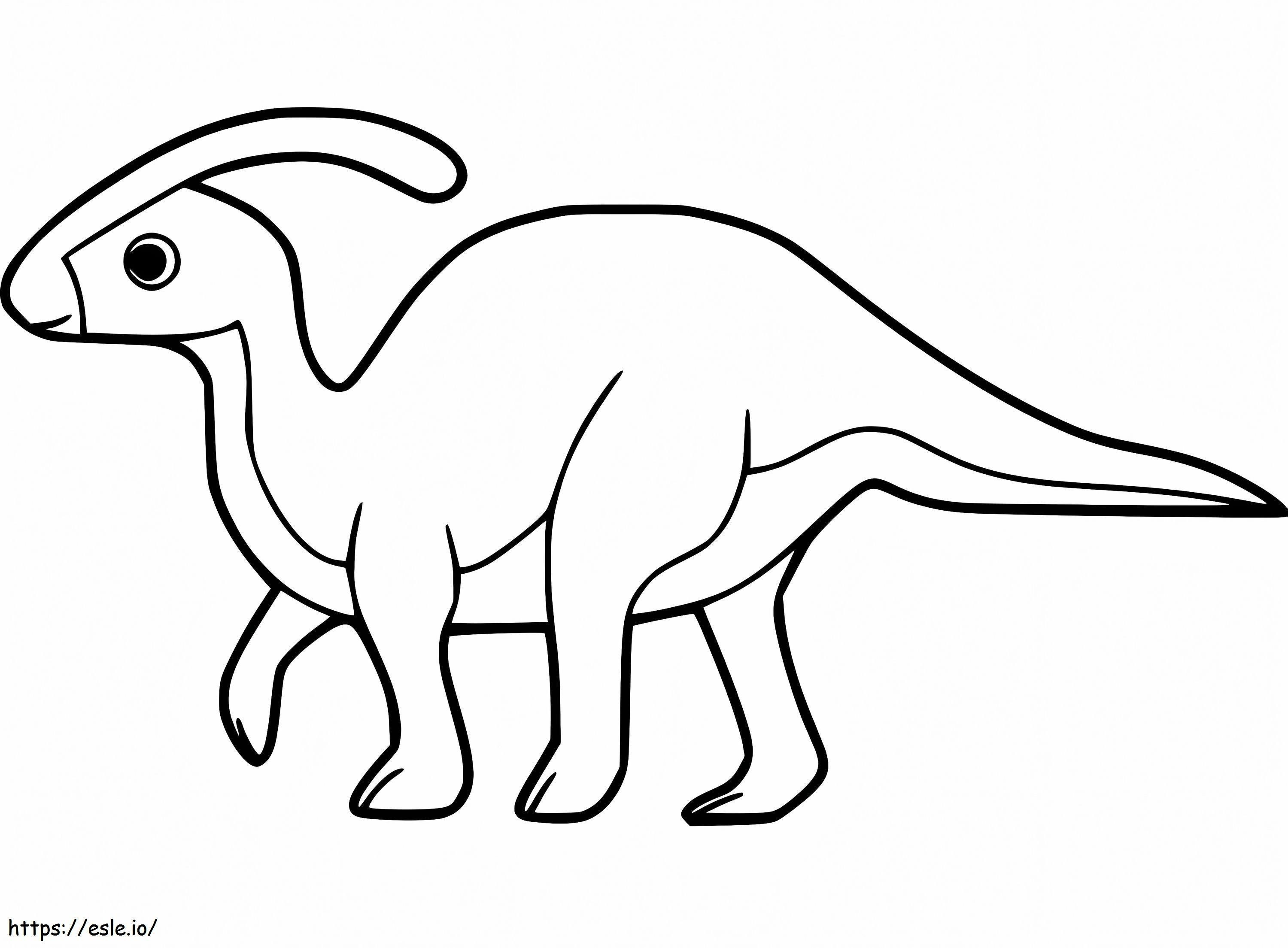 Parasaurolophus yang menggemaskan Gambar Mewarnai