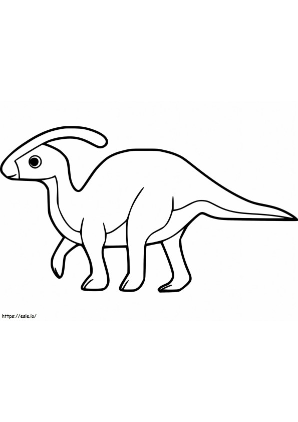 Coloriage Adorable Parasaurolophus à imprimer dessin