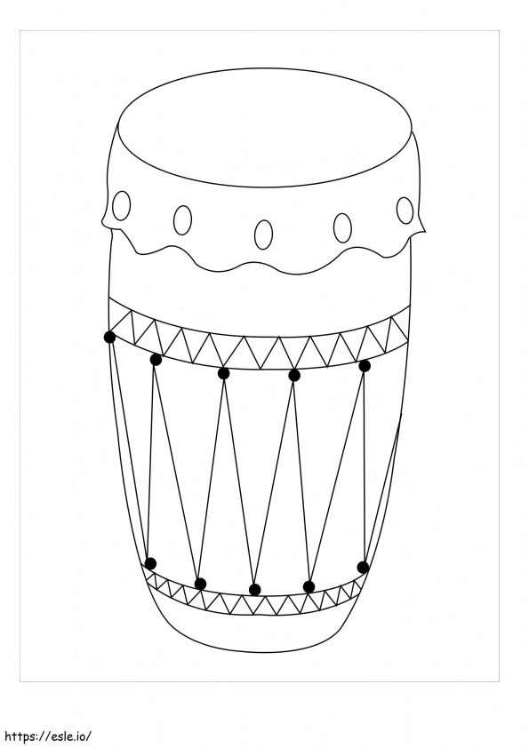 Drum In Africa coloring page