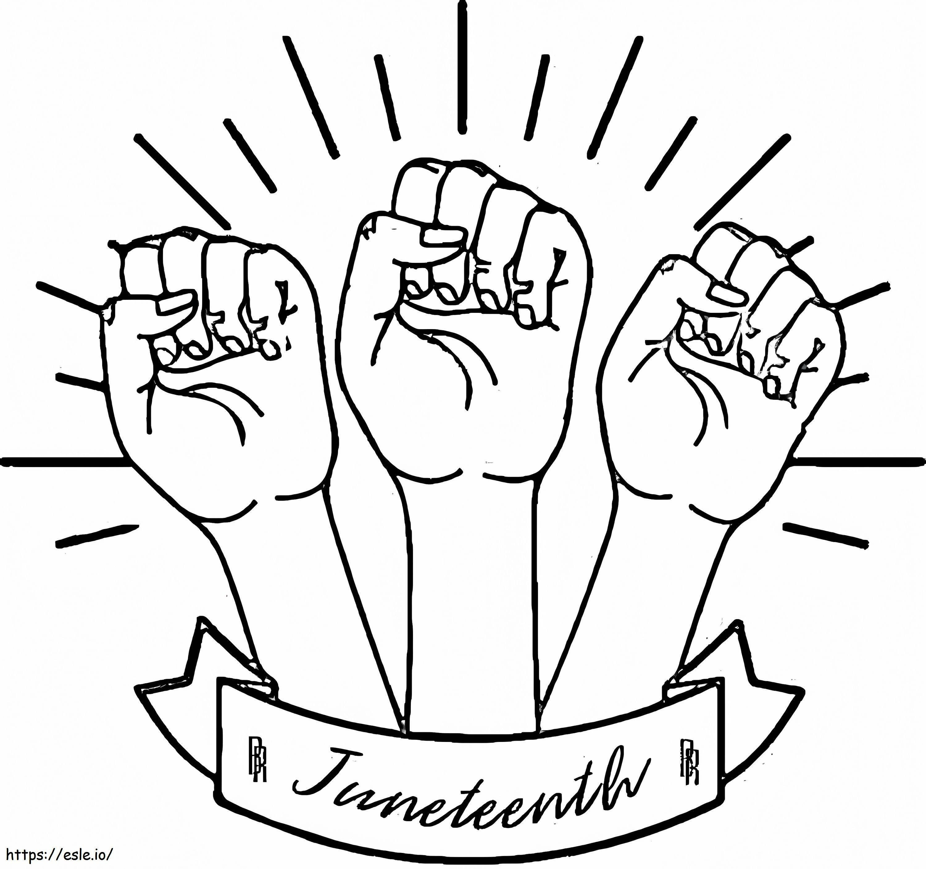 Juneteenth 8 coloring page