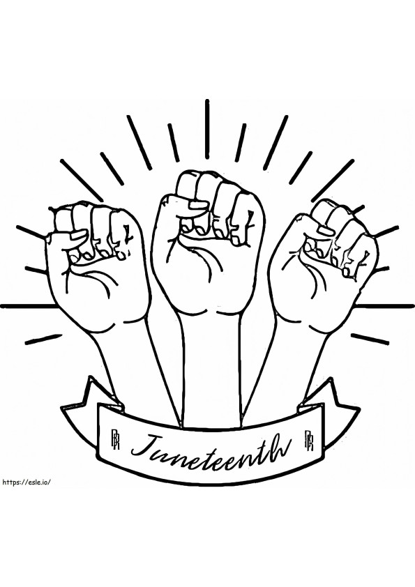 Juneteenth 8 coloring page