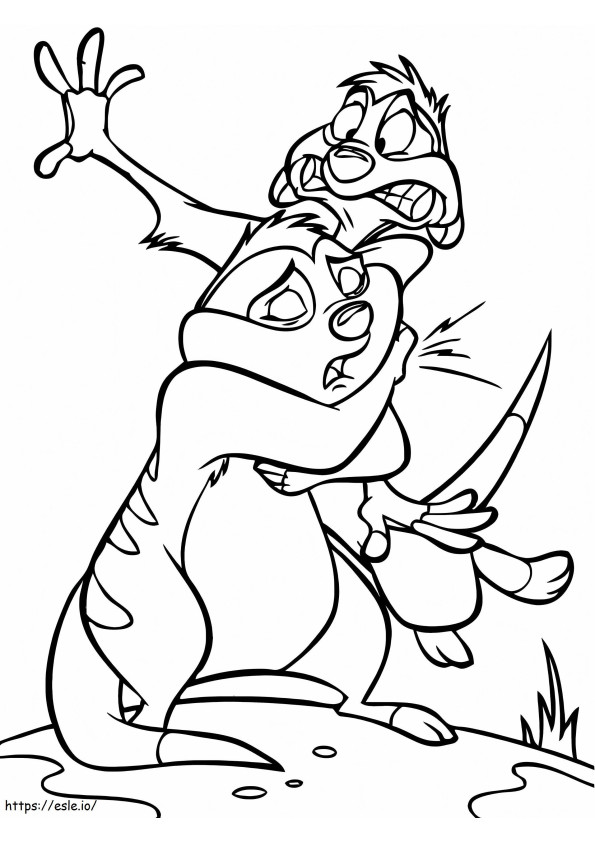 1562727661 Timon N His Friend A4 coloring page