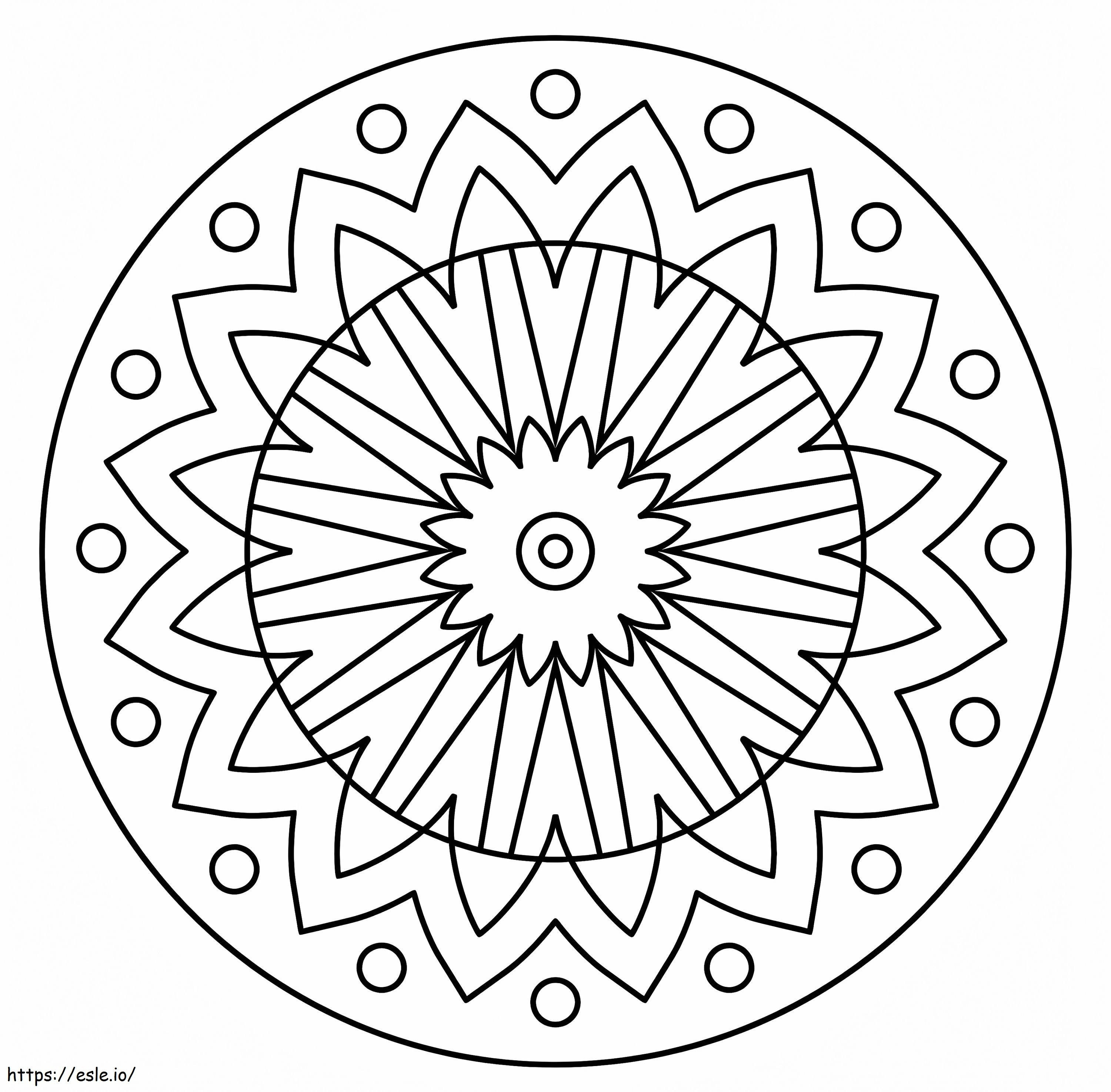 Coloriage Mandala de fleurs gratuit à imprimer dessin