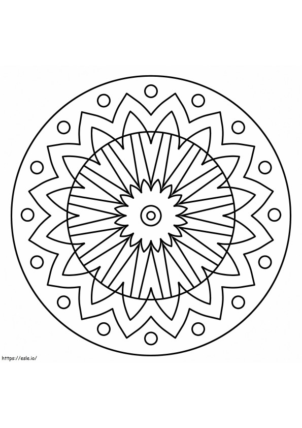 Kwiatowa Mandala za darmo kolorowanka