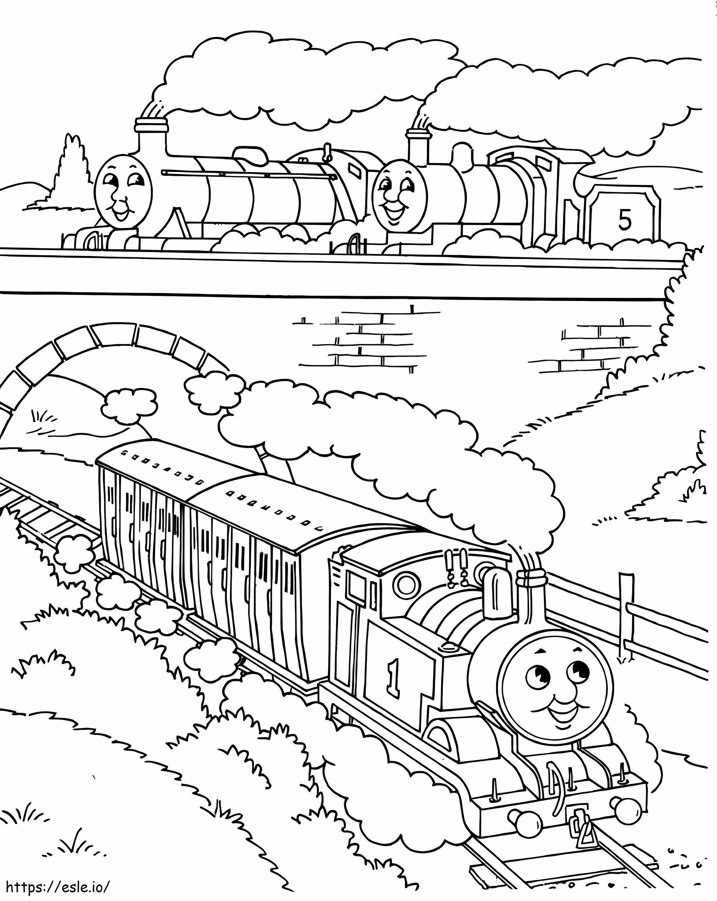 Kolme Thomas The Train värityskuva