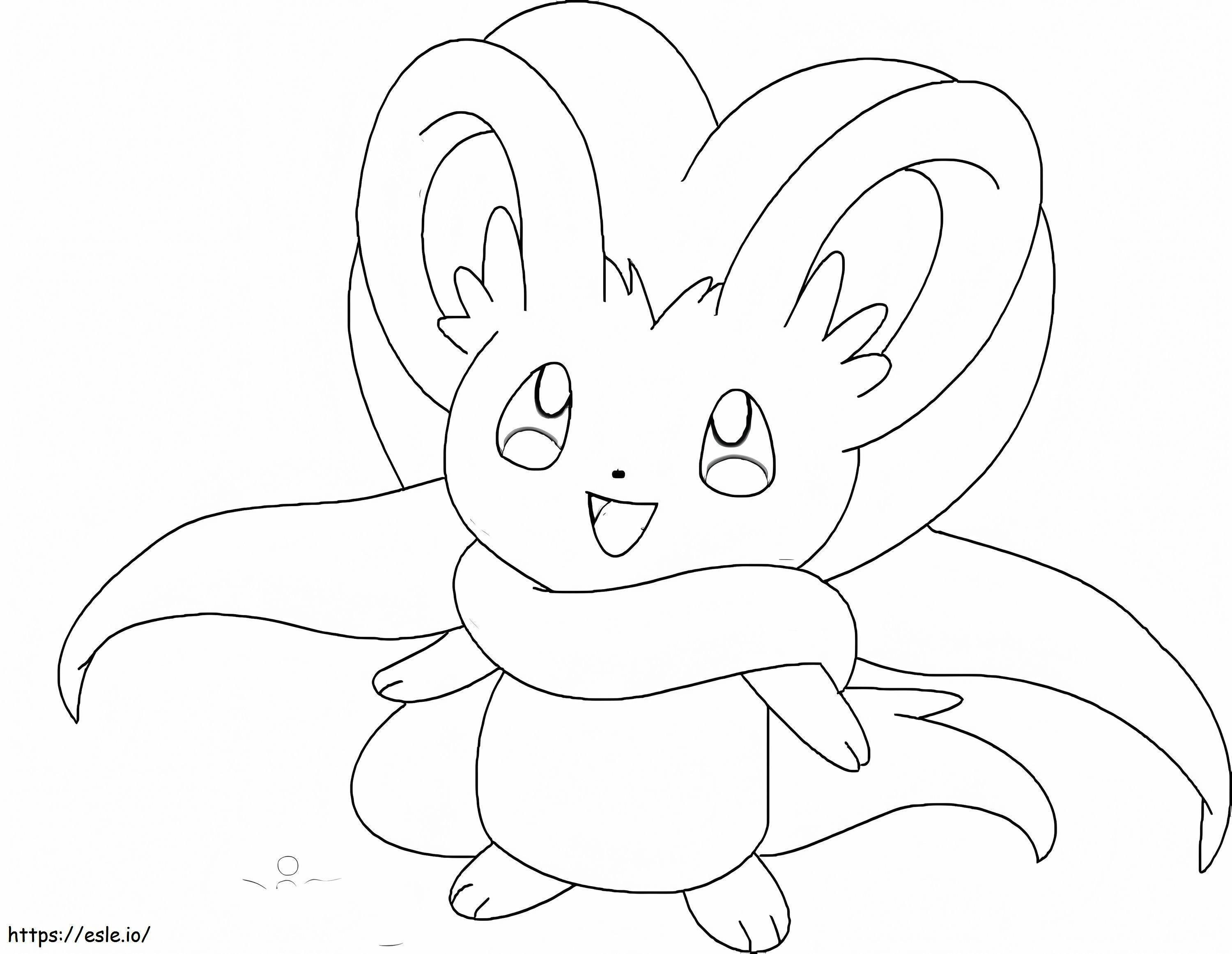 Pokemon Cinccino fericit de colorat