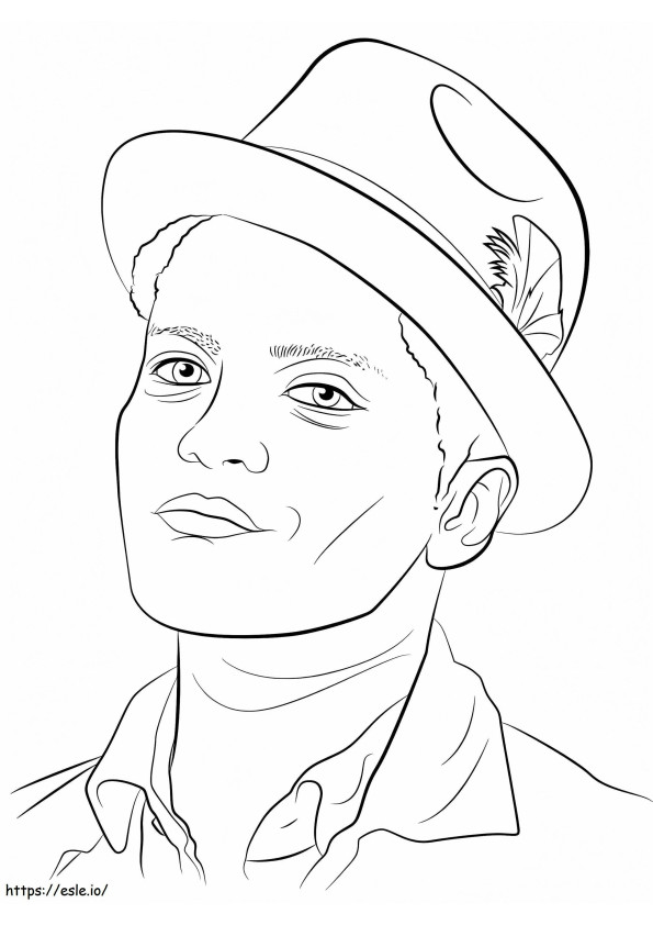 Bruno Mars 4 coloring page