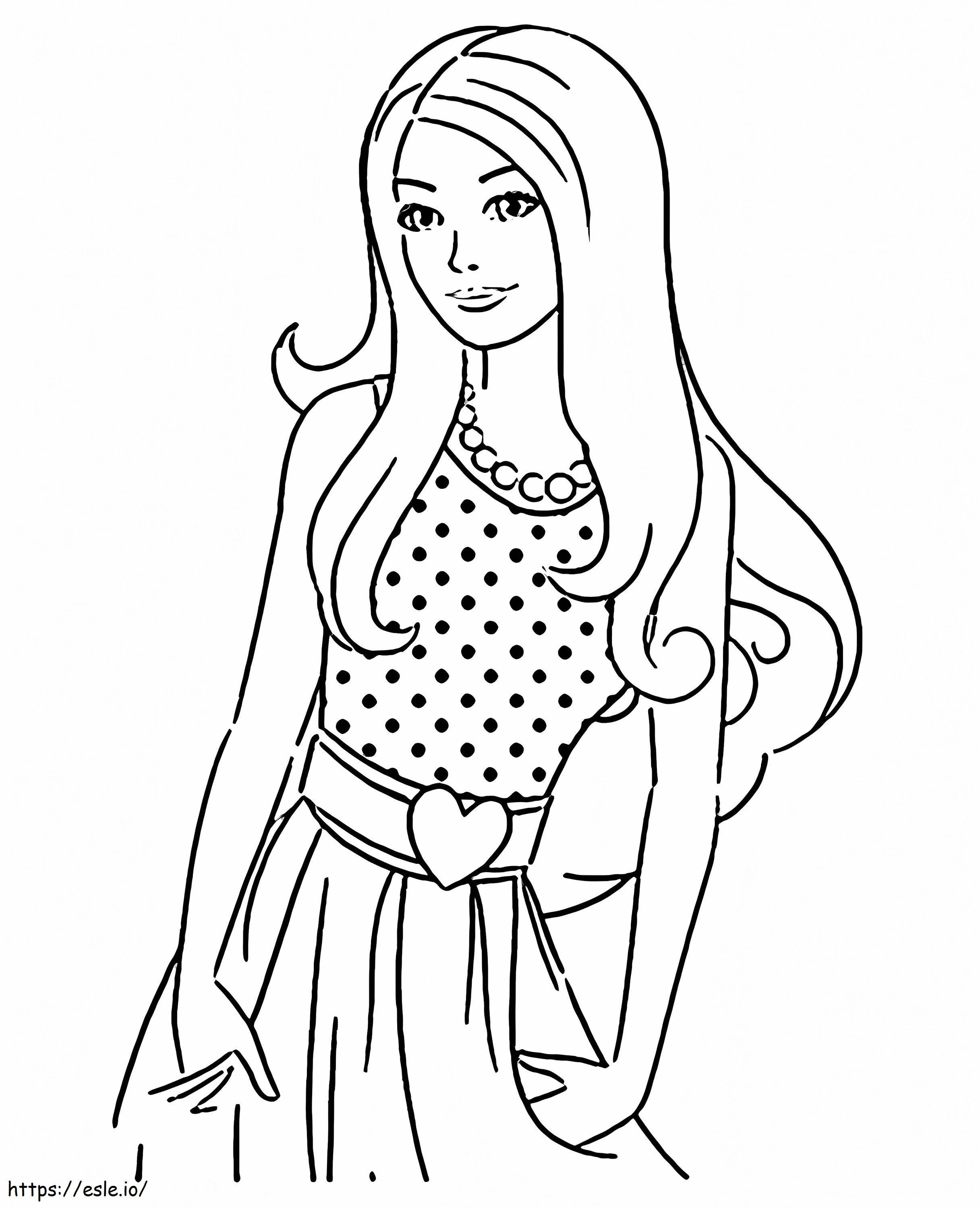 Barbie 3 coloring page