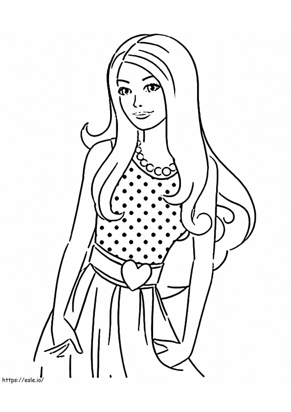 Barbie 3 coloring page