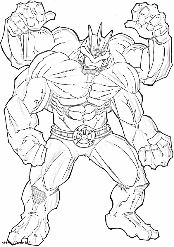 Angry Machamp coloring page