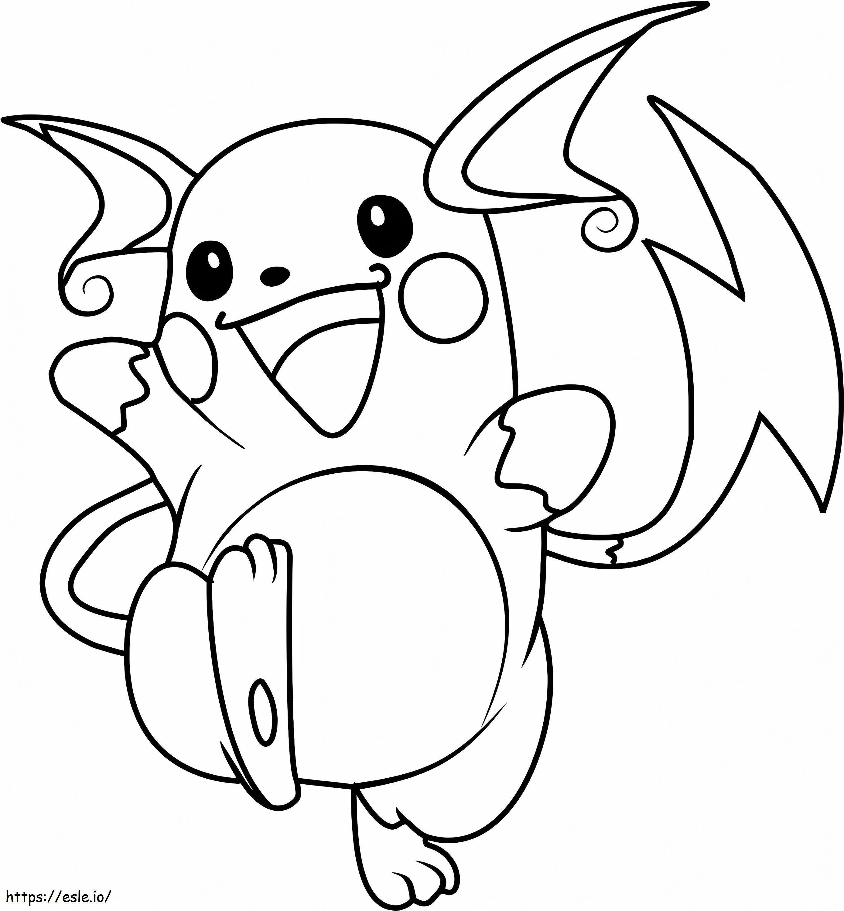Raichu En Pokemon coloring page