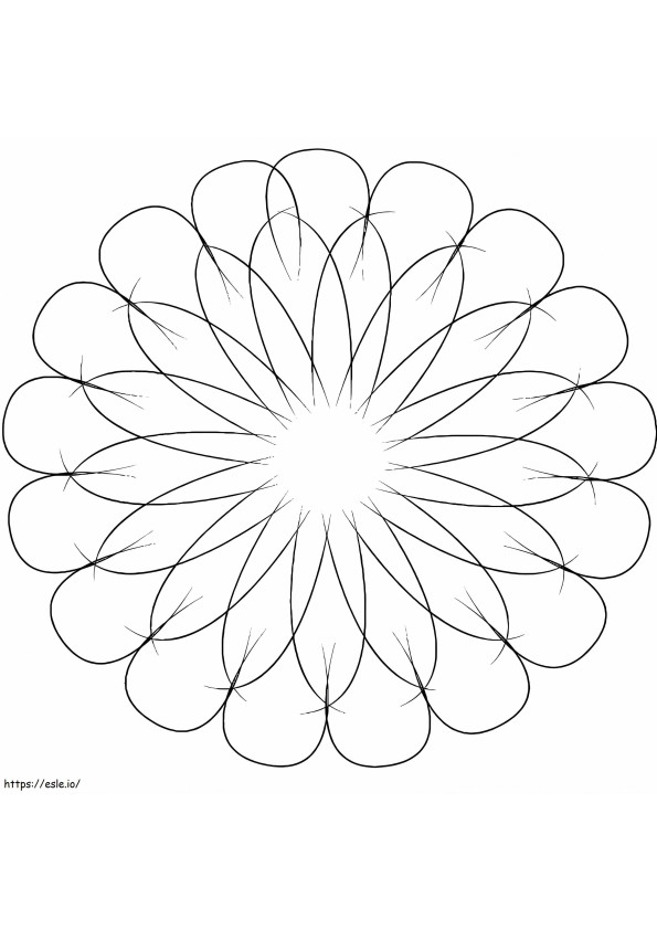 Mandala cu flori 11 de colorat