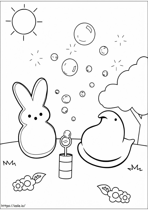 Marshmallow Peeps For Kid coloring page