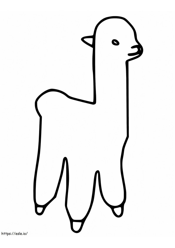 Simple Vicuna coloring page