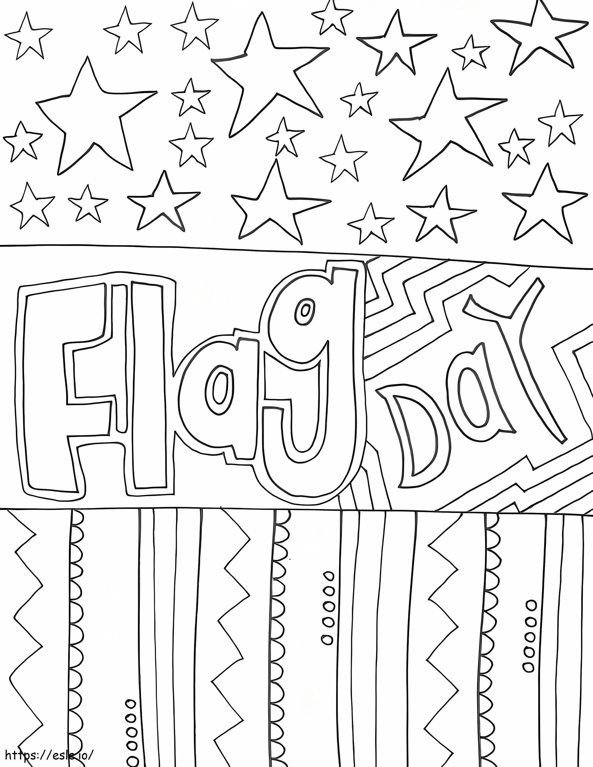 Flag Day 1 coloring page