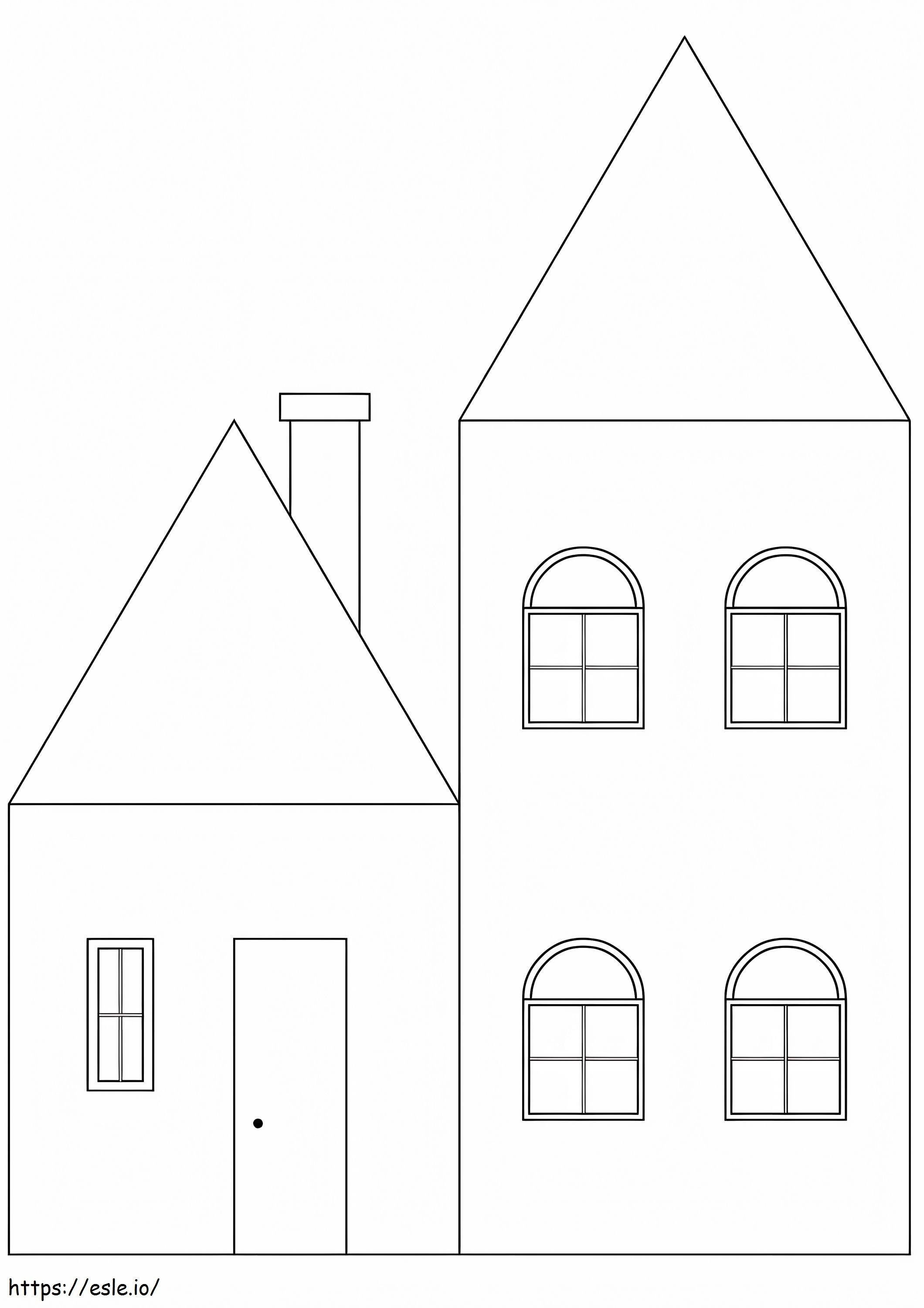 Very Simple House coloring page