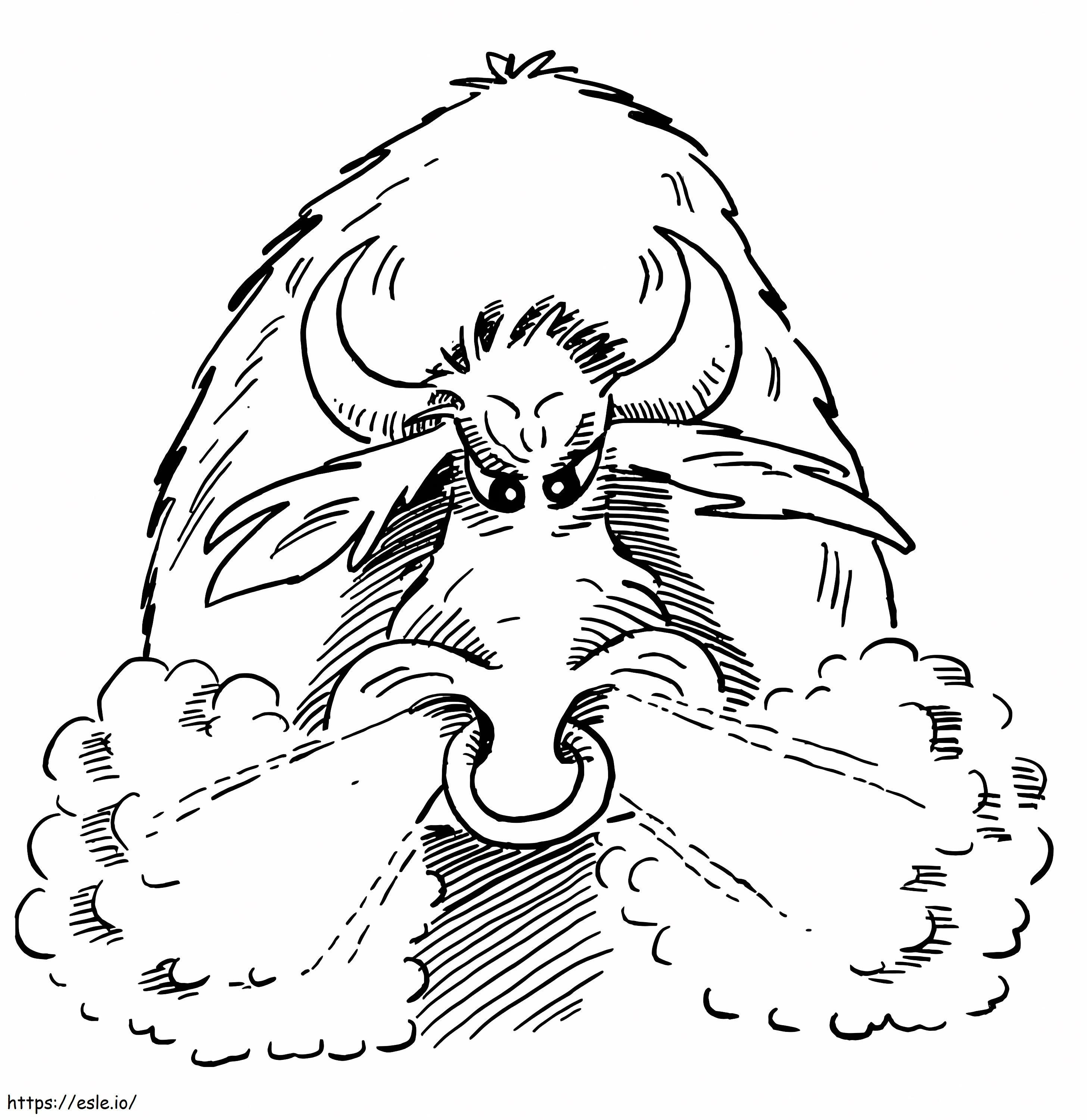 Angry Bull coloring page
