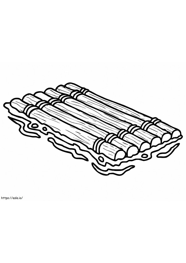 Wooden Raft coloring page
