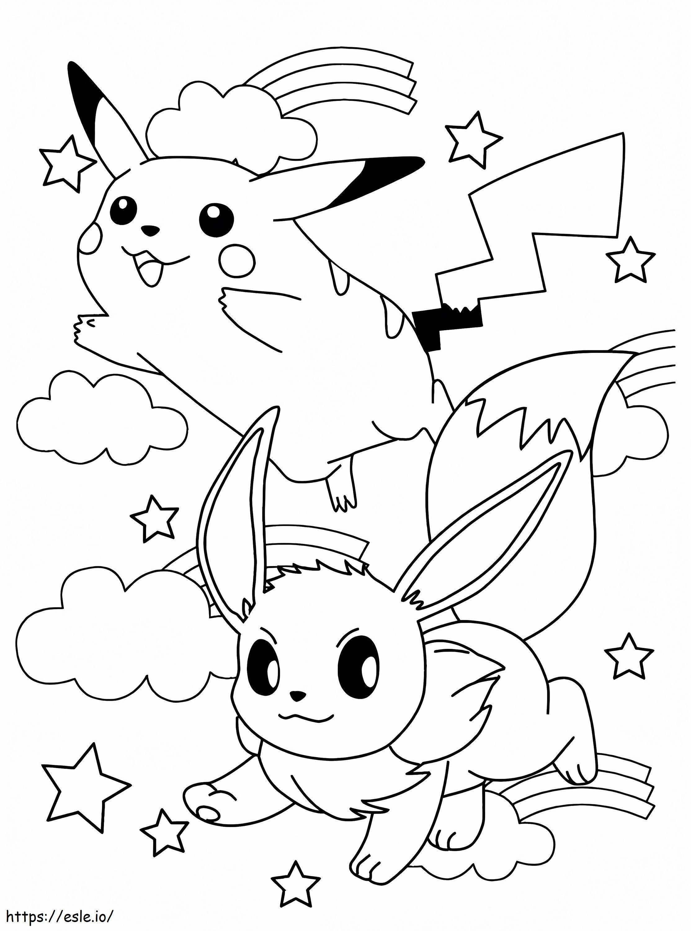 Colorir Eevee Pokémon Home para imprimir gratuitamente imagens de Pikachu para imprimir e colorir imagens Livro de colorir Folhas em PDF Personagens Folha de Charizard Fotos Cartões Lendários em escala 1 para colorir