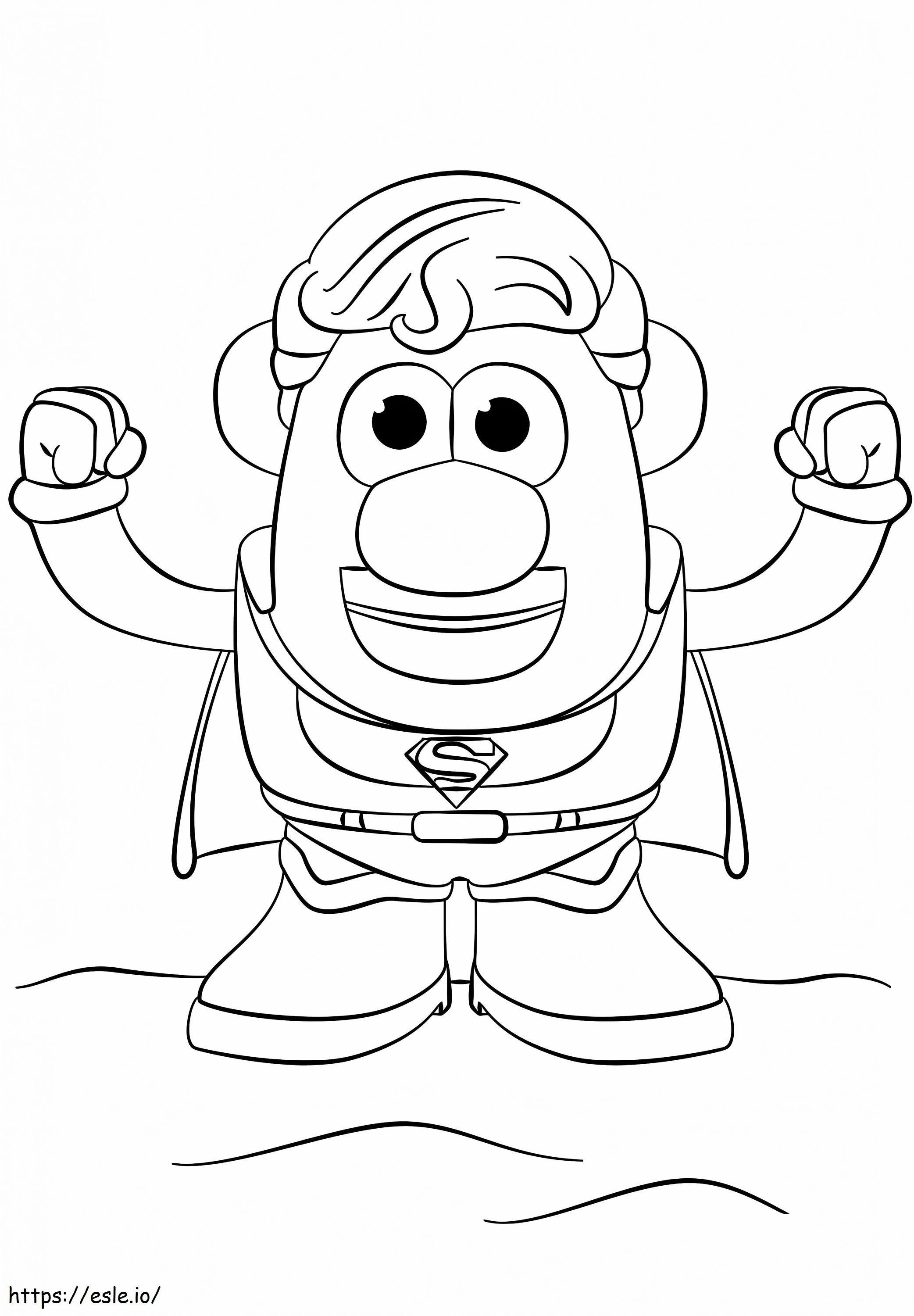 1548837797 Potato Head Superman Free Printable Pages New Mr coloring page