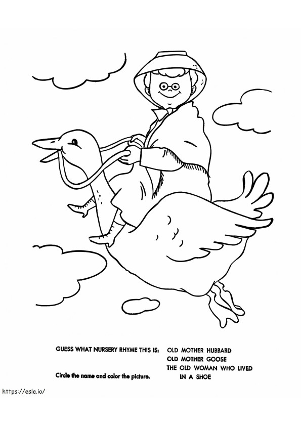 Mother Goose Nursery Rhymes värityskuva