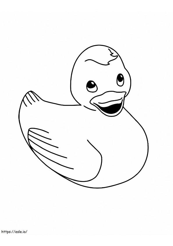 Cute Rubber Duck coloring page